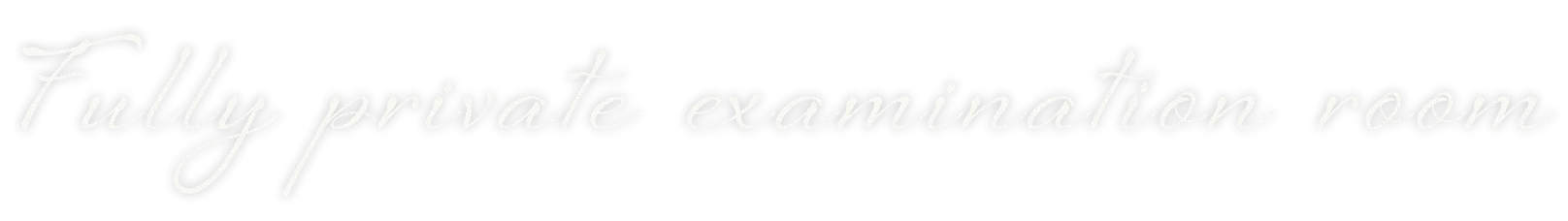 Fully private examination room